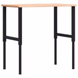 vidaXL Workbench Wooden Work Table Work Bench Solid Wood Beech Rectangular - Additional view 6