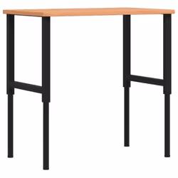 vidaXL Workbench Wooden Work Table Work Bench Solid Wood Beech Rectangular