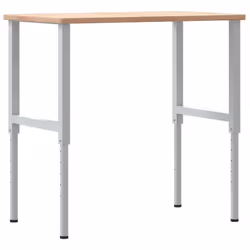 vidaXL Workbench Wooden Work Table Work Bench Tool Solid Wood Oak Rectangular - Additional view 6