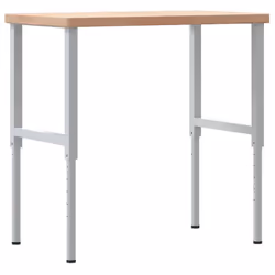 vidaXL Workbench Wooden Work Table Work Bench Tool Solid Wood Oak Rectangular - Additional view 6