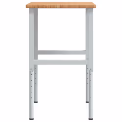 vidaXL Workbench Work Table Work Bench Light Brown Solid Wood Oak Rectangular - Additional view 5