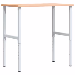 vidaXL Workbench Wooden Work Table Work Bench Solid Wood Beech Rectangular