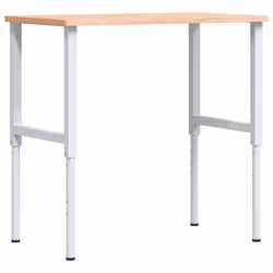 vidaXL Workbench Wooden Work Table Work Bench Solid Wood Beech Rectangular - Additional view 6