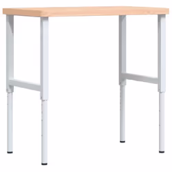 vidaXL Workbench Wooden Work Table Work Bench Solid Wood Beech Rectangular