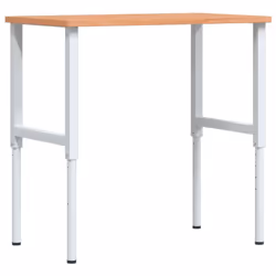 vidaXL Workbench Wooden Work Table Work Bench Solid Wood Beech Rectangular - Additional view 6