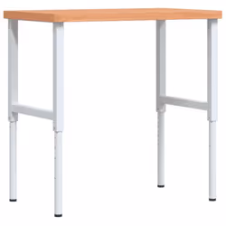 vidaXL Workbench Wooden Work Table Work Bench Solid Wood Beech Rectangular