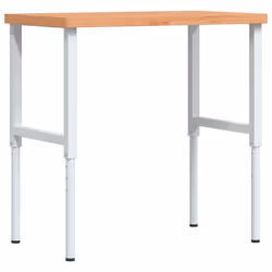 vidaXL Workbench Wooden Work Table Work Bench Solid Wood Beech Rectangular - Additional view 6