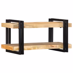 vidaXL Wall Shelf 70x33x35 cm Solid Wood Acacia floating shelf - Solid rough mango wood, 70 x 33 x 35 cm