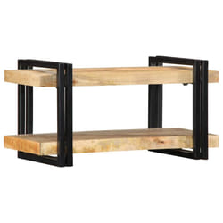 vidaXL Wall Shelf 70x33x35 cm Solid Wood Acacia floating shelf - Solid rough mango wood, 70 x 33 x 35 cm
