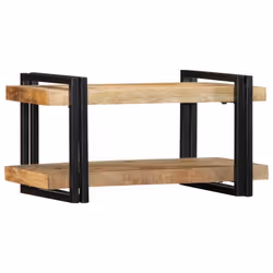 vidaXL Wall Shelf 70x33x35 cm Solid Wood Acacia floating shelf - Solid rough mango wood, 70 x 33 x 35 cm