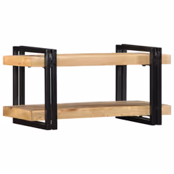 vidaXL Wall Shelf 70x33x35 cm Solid Wood Acacia floating shelf - Solid rough mango wood, 70 x 33 x 35 cm - Additional view 5