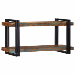 vidaXL Wall Shelf 70x33x35 cm Solid Wood Acacia floating shelf - Solid reclaimed wood, 90 x 33 x 45 cm