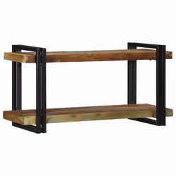vidaXL Wall Shelf 70x33x35 cm Solid Wood Acacia floating shelf - Solid reclaimed wood, 90 x 33 x 45 cm