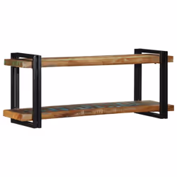 vidaXL Wall Shelf 70x33x35 cm Solid Wood Acacia floating shelf - Solid reclaimed wood, 110 x 33 x 45 cm