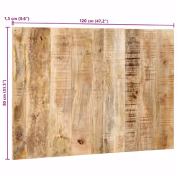 vidaXL Headboard Multicolour 140 cm Solid Wood Reclaimed bed headboard - Solid rough mango wood, 120 x 1.5 x 80 cm