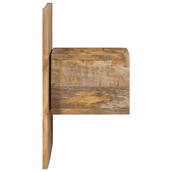 vidaXL Bedside Cabinet Nightstand Bed Cabinet Multicolour Solid Wood Reclaimed - Solid rough mango wood, 50x27x50 cm/ 2 pcs