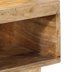 vidaXL Bedside Cabinet Nightstand Bed Cabinet Multicolour Solid Wood Reclaimed - Solid rough mango wood, 50x27x50 cm/ 2 pcs - Additional view 6