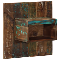 vidaXL Bedside Cabinet Nightstand Bed Cabinet Multicolour Solid Wood Reclaimed - Solid reclaimed wood, 50x27x50 cm/ 2 pcs - Additional view 10
