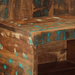 vidaXL Bedside Cabinet Nightstand Bed Cabinet Multicolour Solid Wood Reclaimed - Solid reclaimed wood, 50x27x50 cm/ 2 pcs - Additional view 4