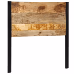 vidaXL Headboard 100 cm Solid Wood Mango and Iron bed headboard - Solid mango wood, 100 cm
