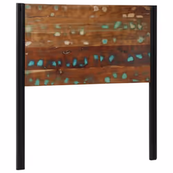 vidaXL Headboard 100 cm Solid Wood Mango and Iron bed headboard - Solid reclaimed wood, 100 cm