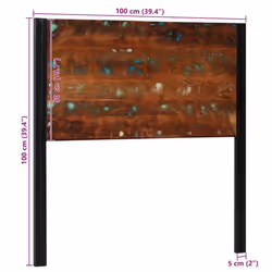 vidaXL Headboard 100 cm Solid Wood Mango and Iron bed headboard - Solid reclaimed wood, 100 cm - Additional view 10