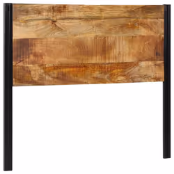 vidaXL Headboard 100 cm Solid Wood Mango and Iron bed headboard - Solid mango wood, 120 cm