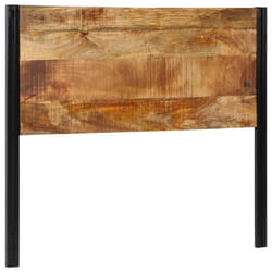 vidaXL Headboard 100 cm Solid Wood Mango and Iron bed headboard - Solid mango wood, 120 cm