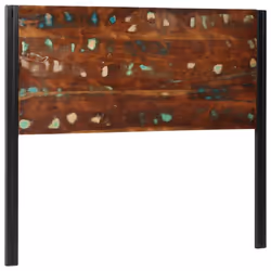 vidaXL Headboard 100 cm Solid Wood Mango and Iron bed headboard - Solid reclaimed wood, 120 cm