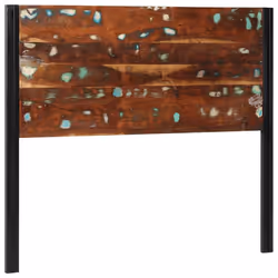 vidaXL Headboard 100 cm Solid Wood Mango and Iron bed headboard - Solid reclaimed wood, 120 cm