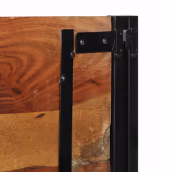 vidaXL Headboard 100 cm Solid Wood Mango and Iron bed headboard - Solid reclaimed wood, 120 cm - Additional view 6