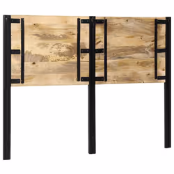 vidaXL Headboard 100 cm Solid Wood Mango and Iron bed headboard - Solid mango wood, 140 cm - Additional view 4