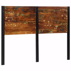 vidaXL Headboard 100 cm Solid Wood Mango and Iron bed headboard - Solid reclaimed wood, 140 cm