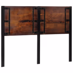 vidaXL Headboard 100 cm Solid Wood Mango and Iron bed headboard - Solid reclaimed wood, 140 cm - Additional view 4