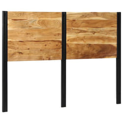 vidaXL Headboard 100 cm Solid Wood Mango and Iron bed headboard - Solid acacia wood, 140 cm