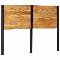 vidaXL Headboard 100 cm Solid Wood Mango and Iron bed headboard - Solid acacia wood, 140 cm
