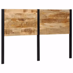 vidaXL Headboard 100 cm Solid Wood Mango and Iron bed headboard - Solid mango wood, 160 cm