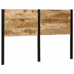 vidaXL Headboard 100 cm Solid Wood Mango and Iron bed headboard - Solid mango wood, 160 cm