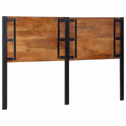 vidaXL Headboard 100 cm Solid Wood Mango and Iron bed headboard - Solid reclaimed wood, 160 cm - Additional view 4