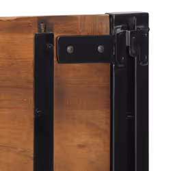 vidaXL Headboard 100 cm Solid Wood Mango and Iron bed headboard - Solid reclaimed wood, 160 cm - Additional view 7