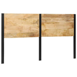 vidaXL Headboard 100 cm Solid Wood Mango and Iron bed headboard - Solid mango wood, 180 cm