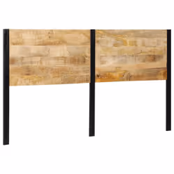 vidaXL Headboard 100 cm Solid Wood Mango and Iron bed headboard - Solid mango wood, 180 cm