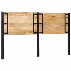 vidaXL Headboard 100 cm Solid Wood Mango and Iron bed headboard - Solid mango wood, 180 cm - Additional view 4