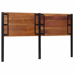 vidaXL Headboard 100 cm Solid Wood Mango and Iron bed headboard - Solid reclaimed wood, 180 cm - Additional view 4
