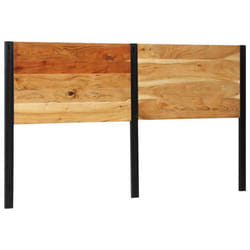 vidaXL Headboard 100 cm Solid Wood Mango and Iron bed headboard - Solid acacia wood, 180 cm
