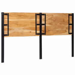 vidaXL Headboard 100 cm Solid Wood Mango and Iron bed headboard - Solid acacia wood, 180 cm - Additional view 4