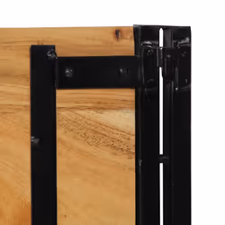 vidaXL Headboard 100 cm Solid Wood Mango and Iron bed headboard - Solid acacia wood, 180 cm - Additional view 7
