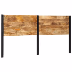 vidaXL Headboard 100 cm Solid Wood Mango and Iron bed headboard - Solid mango wood, 200 cm - Additional view 10