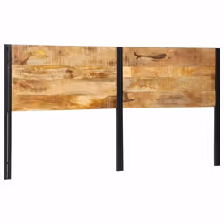 vidaXL Headboard 100 cm Solid Wood Mango and Iron bed headboard - Solid mango wood, 200 cm - Additional view 9