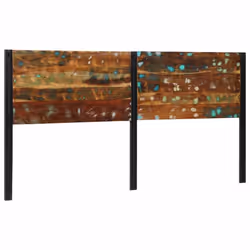 vidaXL Headboard 100 cm Solid Wood Mango and Iron bed headboard - Solid reclaimed wood, 200 cm